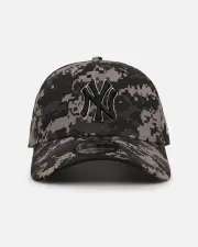 [New Era] New Era New York Yankees 'Black Digi Camo' 9forty A-frame Snapback Black/grey - Size ONE ONE Black/Grey/Ston