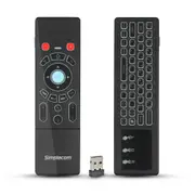 Simplecom RT250 Rechargeable 2.4GHz Wireless Remote Air Mouse Keyboard with Touch Pad and Backlight