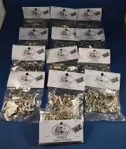 WHOLESALE LOT: 520 Roll Lock Safety Pin Backs Silver Tone for Brooches & Buttons