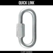 CURT Quick Link Safety Chain Hook, 5/16 Inch Diameter, 8.8K lbs, Threaded, 82900