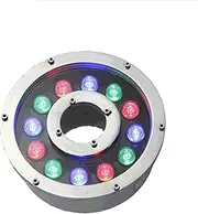 2-Pieces IP68 Waterproof Stainless Steel Material Pool Lamp, 6-18W Submersible LED Lights, Waterproof 12V/24V Landscape Spotlight, Recessed Fountain Light, for Garden, Patio, Stairs (Color : Red, Si