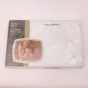 Vintage JcPenney No-Iron Percale Double Flat Sheet White Fits 81" x 98"