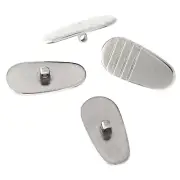 4pcs 16mm x 8mm Teardrop Shape Titanium Metal Nose Pad Frame Glasses Eyeglasses