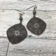 2” Bronze-tone Earring Boho Bead Set Dangle Drop Hook New Free Ship 3895