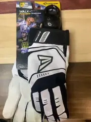 Easton Walk-Off Power Leverage Baseball Batting Gloves Adult Small Black/White