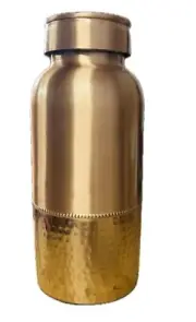1.5 LITRE COPPER BOTTLE,BEDROOM BOTTLE,WATER BOTTLE,TAMBA BOTTLE WITH BEG