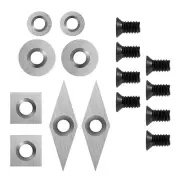 Carbide Turning Tools for Wood Lathe Premium Cutter Set and Screw Bundle