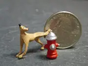 Dollhouse Miniature Dog Hydrant Animal 1:48 Quarter Scale B178 Dollys Gallery
