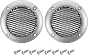 uxcell 2 Pcs 2inch Black Speaker Grill Mesh Metal Woofer Guard Protector Dust Cover Silver Decorative Circle ABS Frame with Screws for Home Audio Car Speaker Replacement