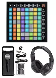 Novation Launchpad Mini MK3 MIDI USB Pad Controller+Mic+Headphones