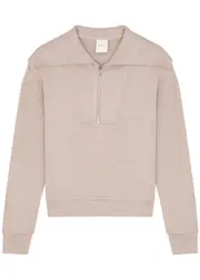Varley Yates Half-zip Stretch-jersey Sweatshirt - Taupe - M M