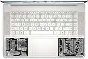 SYNERLOGIC (1 Set) Windows + Word/Excel (for PC) Shortcuts Stickers Bundle | No-Residue Vinyl Quick Reference Windows Keyboard Shortcut Stickers 76 x 64mm + 86 x 64mm (Black, Small, 1 Set)