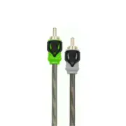Raptor R5R18IN - Pro Series 1.5' 2-Channel Visible Dual Twist Audio RCA Cable