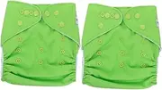 Vaguelly 2pcs Unisex Baby Nappy Adjustable Size Breathable Leak-proof Diapers for Toddlers