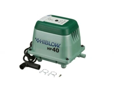 HIBLOW HP-40 Pond, Septic, Hydroponic Air Pump - 2.8 CFM, for up to 16,000 gal
