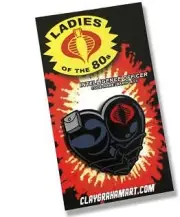 LOT80S - BARIN' ASS ENAMEL LAPEL PIN FROM CLAY GRAHAM