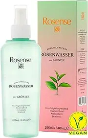 Rosense Rose Water Spray with Green Tea | Facial Treatment, Face Cleansing, Moisturizing, Skin Balancing - Alcohol Free Face Toner - 200 ml