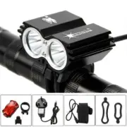 Bicycle Waterproof Bike Light Torch Headlight X2 X3 LED For Caving Riding AU