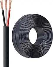 18 Gauge 3 Conductor 30FT-200FT Optional 18AWG Electrical Wire，PVC Stranded 18/3 Core Wire，Pure Copper Hookup Wire Flexible Low Voltage Cable for Household Appliances, LED Lighting(100ft)