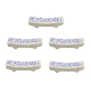 Ceramic Chopsticks Holder Porcelain Chopstick Rest Fork Stand Holder Set of 5...