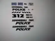 Summerville Township PA Police SUV Decals 1:64 two for one money
