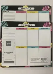 Office Depot Calendar Weekly Mouse Pad Weekly Planner Undated Pages (2 Pack)