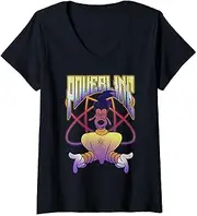 Womens Disney A Goofy Movie Powerline Logo Portrait V-Neck T-Shirt