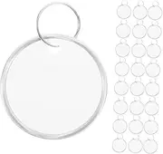 HORIALENCE 60pcs Writable Key Tags with Split Rings Round Paper Labels for Easy Identification and Organization Home Office and Industrial Use Lightweight and