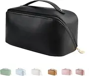 [A ACRUX] Cosmetic Bag, Large Capacity PU Waterproof Storage Makeup Bag, Multifunctional Portable Wash Pouch for Women Travel Storage Bag Skin Care Cosmetics Toiletries