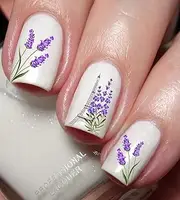 Lavender Flower Nail Art Decal Sticker