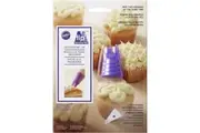 Wilton Plastic Round/Star Duo Piping Tip Nozzle w/ 2x Disposable Bags Purple