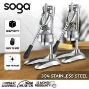 SOGA 2x Stainless Steel Manual Juicer Hand Press Juice Extractor Squeezer Orange