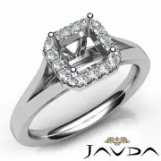 Split-Shank Asscher Diamond Engagement Semi Mount Ring 0.20Ctw