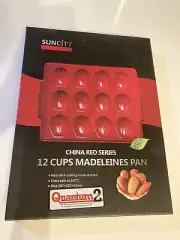 SUNCITY 12-Cup Madeleine Pan, Nonstick Carbon Steel Baking Mold 11.7'' x 8.7''
