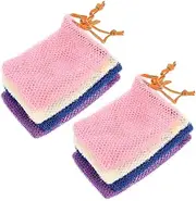 AUTSUPPL Bath Soap Bag 8pcs Set Foaming Soap Saver Pouch for Easy Cleaning Drying