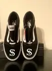 Chicago White Sox Vans Off The Wall Shoes Men's 9.5 Black Lace Skateboard Casual