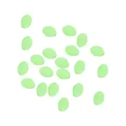 100Pcs 4x3mm Plastic Oval Glow Fishing Beads with Storage Box Green