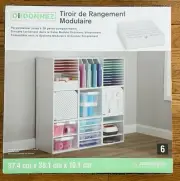 New Simply Tidy Modular Storage Drawer 14.75in x 15in x 4in White Organizer