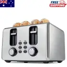 4 Slice Toaster - Silver Stainless Steel Browned Toast High Lift Kitchen*