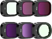 UV CPL ND Filter Set Compatible for DJI Mini 4 Pro Drone Filters ND8, ND16, ND32, ND64 Neutral Density Filter for Mini 4 Pro Drone Lens Accessories 6 Pack