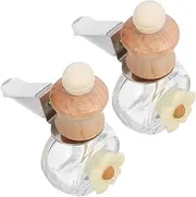 HEALLILY 2Pcs Perfume Bottle Car Air Vent Fragrance Diffuser Essential Oil Holder for Stylish Car Decoration and Home Use Modern Design for Lasting Fragrance