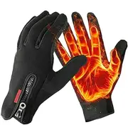 [Nexusectar] Thermal Gloves - Waterproof Gloves for Women, Upgraded Touch Screen Gloves with Elastic Cuffs, Winter Gloves with Thermal Lining for Cold Seasons
