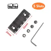 1/2 Pcs Tactical 5 Slot Picatinny/Weaver 20mm Rail Mount Base Keymod Aluminum