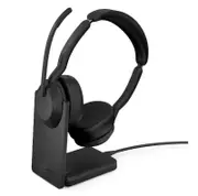 Jabra Evolve2 55 Link380a UC Stereo Stand USB-A, Link 380 Bluetooth(R) Adapter ,30m Wireless Range, 18 Hours Battery Life, ANC