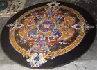 Gemstone Inlay Work Reception Table for Restaurant Round Marble Dining Table Top