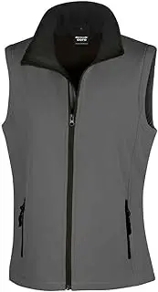 [Result] Womens/Ladies Core Printable Soft Shell Bodywarmer (UK Size: S) (Charcoal/Black)