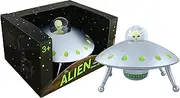 Off the Wall Toys Alien Glow-in-the-Dark UFO Space Ship and Bendable Action Figure Toy