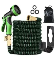 Upgraded 150FT -Stronger Deluxe Expandable Flexible Garden Water Hose Green