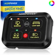 AUXPOWER RGB 4 Gang Switch Panel Toggle Touch On-Off LED Circuit Controller Box (for: Subaru)