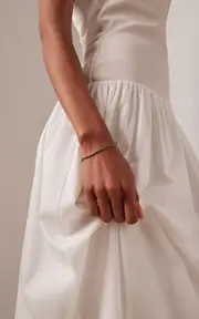 [ILA] Esmeray 14K Yellow Gold Emerald Tennis Bracelet